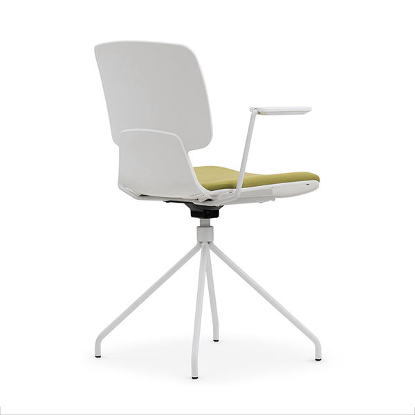 KLEX-E Atrium Armrest Fixed Foot Training Chair Meeting Stool