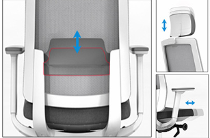 KVIX-D High-back Fabric Ergonomic Office Chair|Ergonomic Office Chair