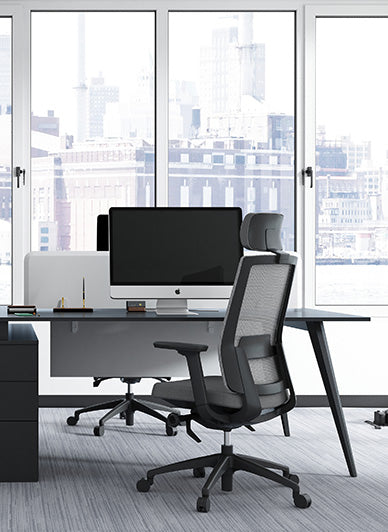 GT008-WR Kvix 高背布藝人體工學辦公椅 電腦椅  ( 白框 )