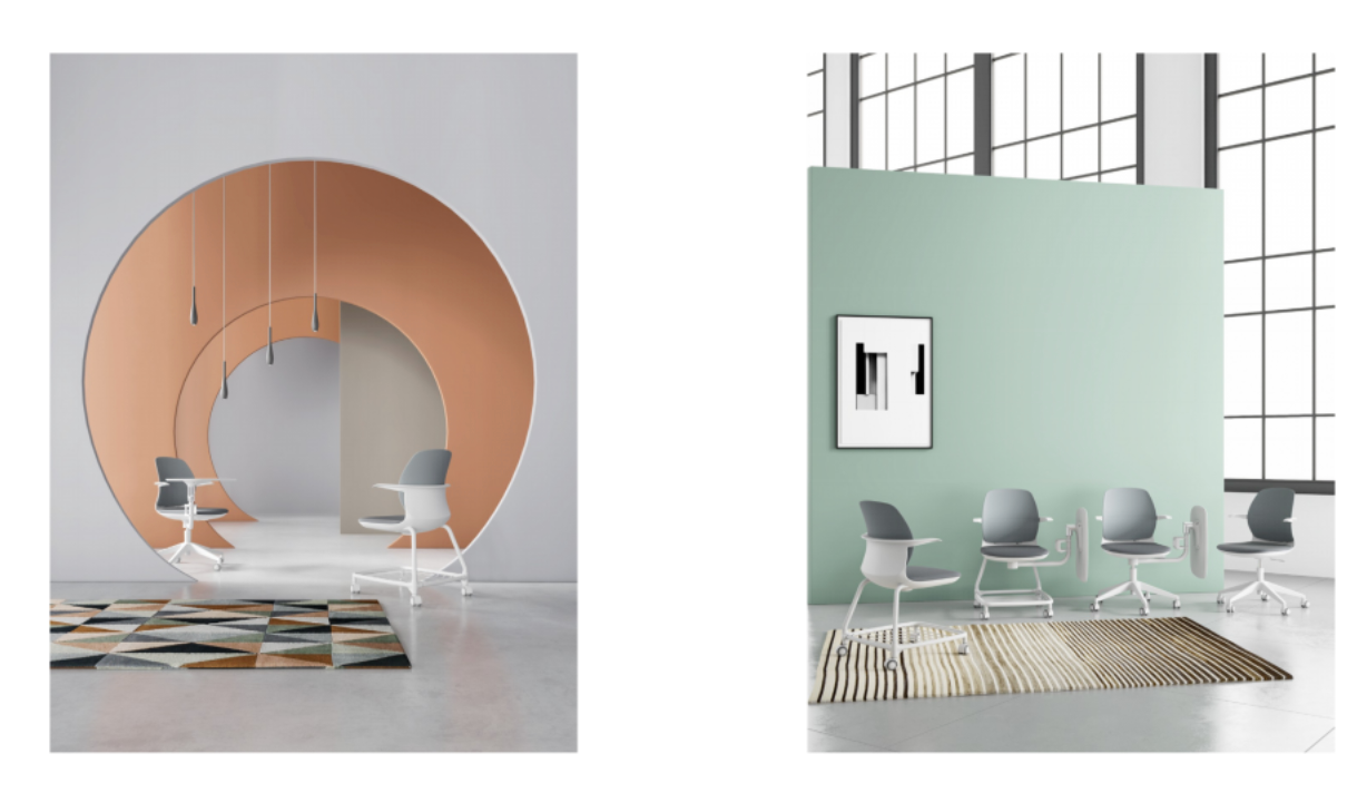 KMAU-D Atrium 滾輪會議椅連寫字板