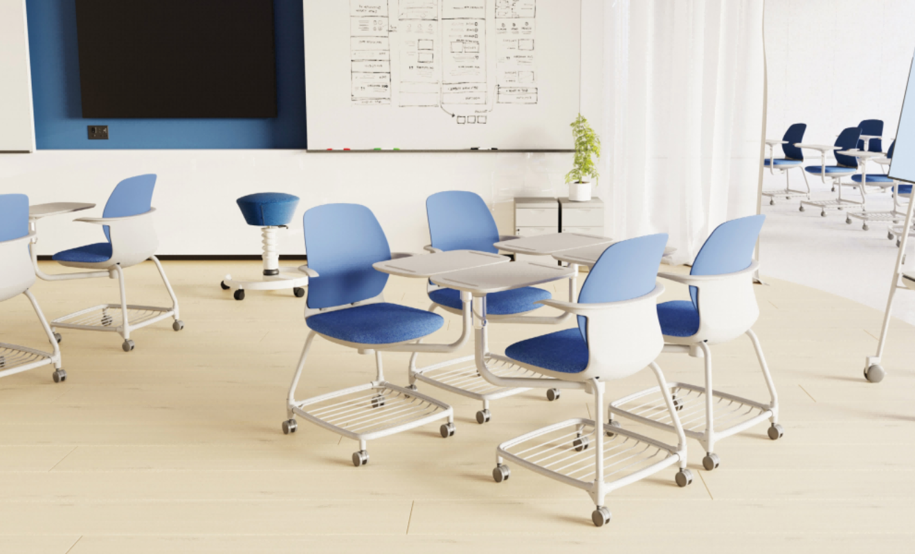 KMAU-E Atrium 多功能課室椅連書包座