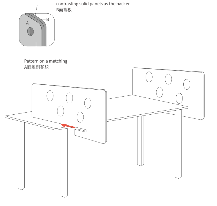 EFP-14 Painte engraving interposer partition