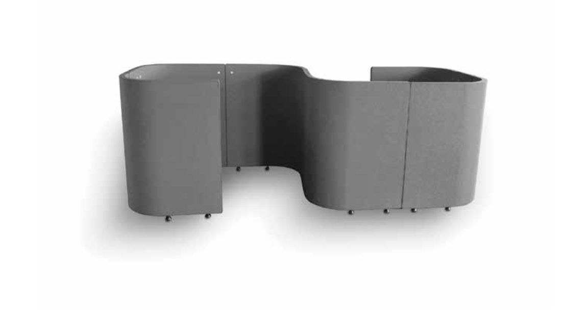 EFP-19 Chic S-shaped work station partition S-shaped workstation partition