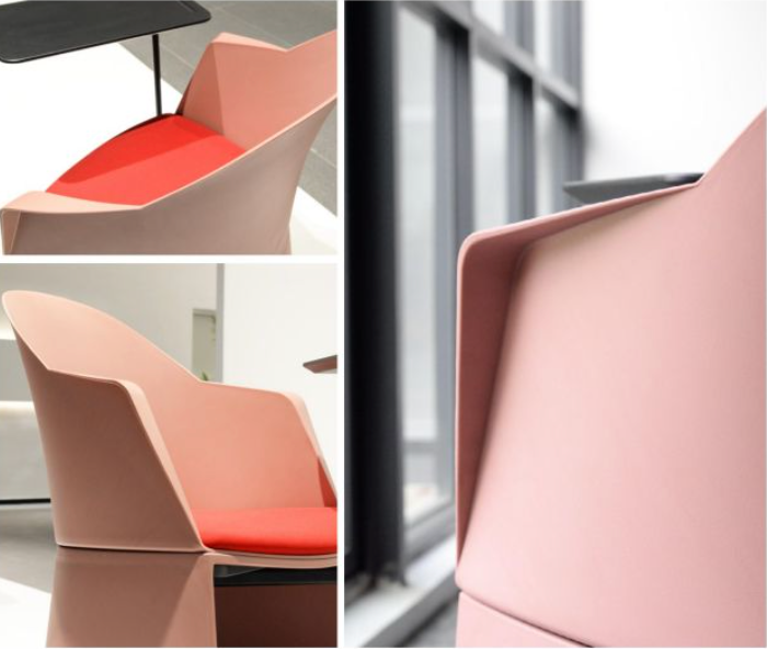 KEM027C-WP MITO 辦公室手寫板儲物培訓椅