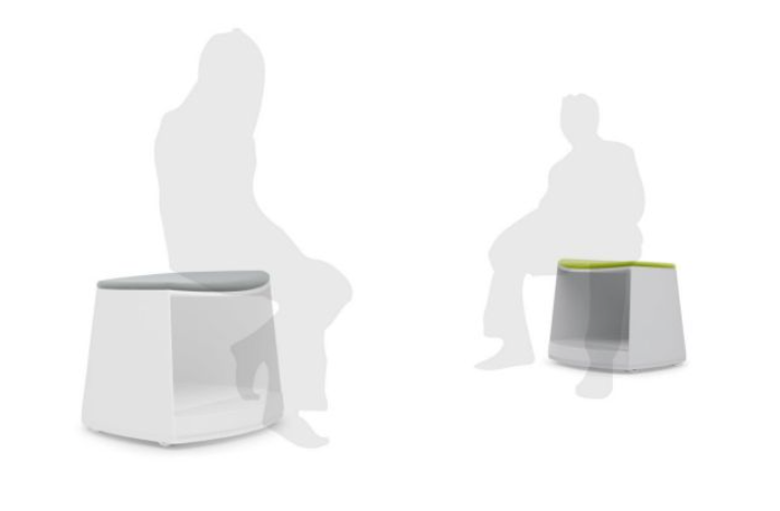 KEM027C-WP MITO 辦公室手寫板儲物培訓椅