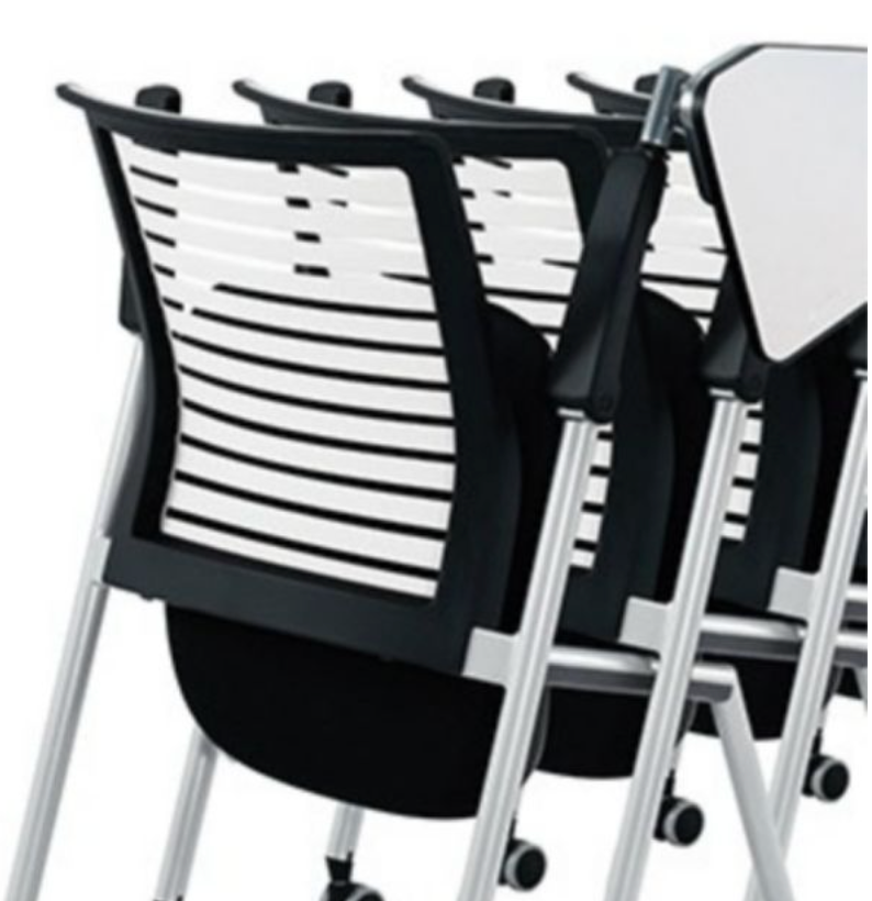 KEM035 Zenith 可疊放手寫板滑輪棉墊培訓椅