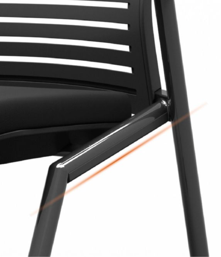 KEM035 Zenith 可疊放手寫板滑輪棉墊培訓椅