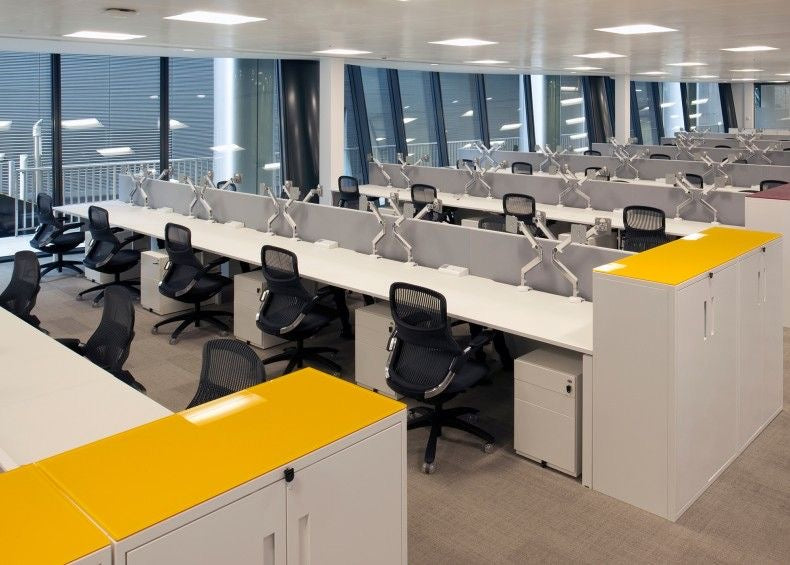 WD4500 Linea Multi-person shared partition desk|Office space expert