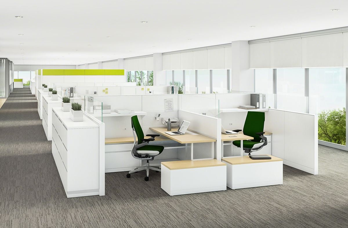 WD2400 Castello L office desk screen|L-Shaped Desk with Partition