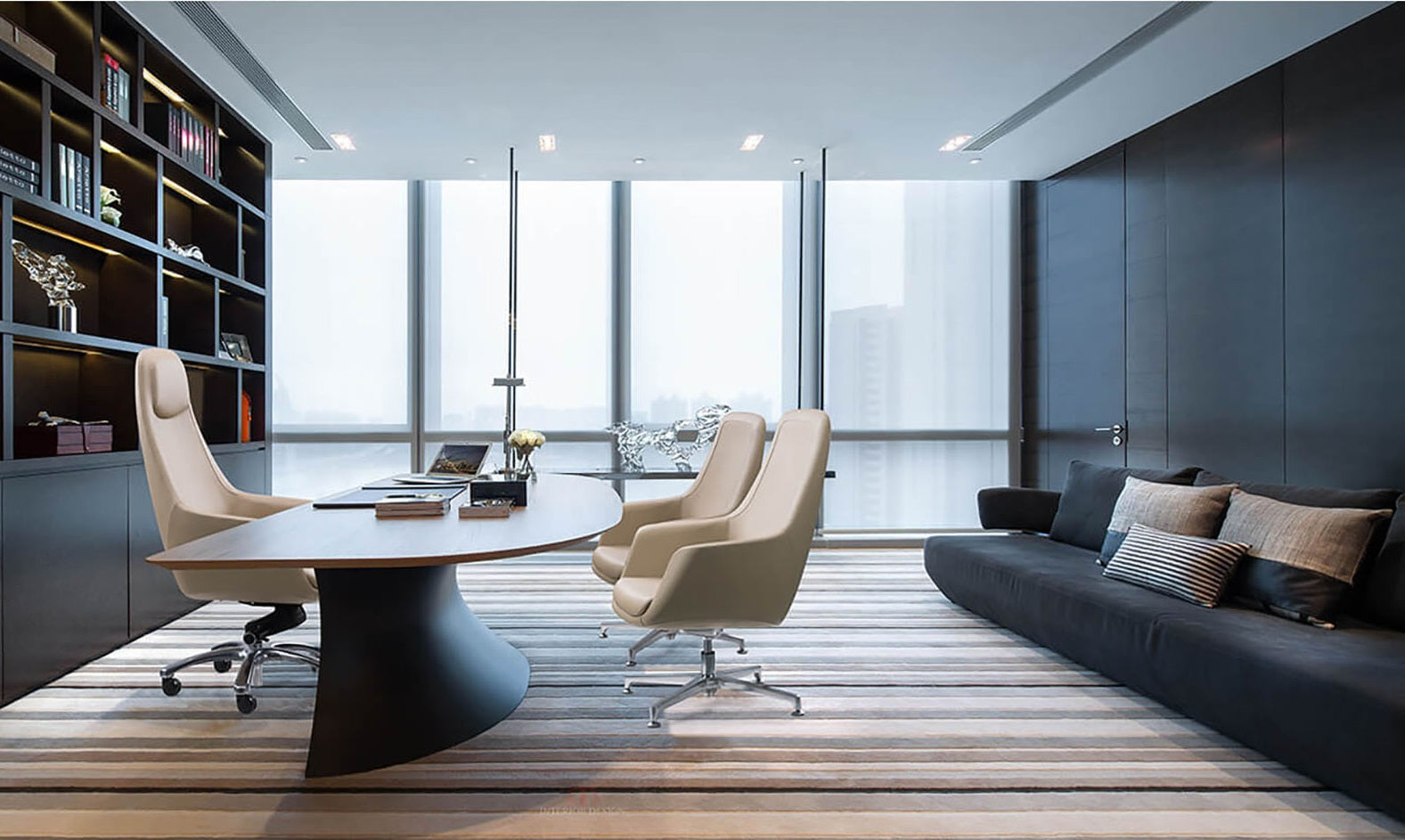 KH326 Sorre leather large class chair meeting chair | aluminum foot luxury high-end seat