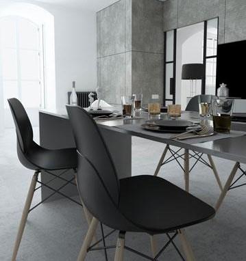 K07-Sorr round black steel frame lounge chair