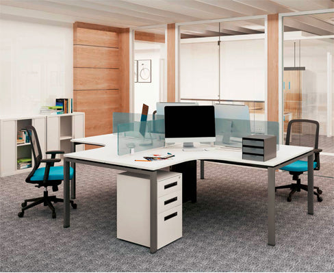 WD003- 3 Way Station T型辦公桌 - KLT Furniture