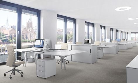 WD4300 Venere High Privacy Screen Desk | Separate Workspace