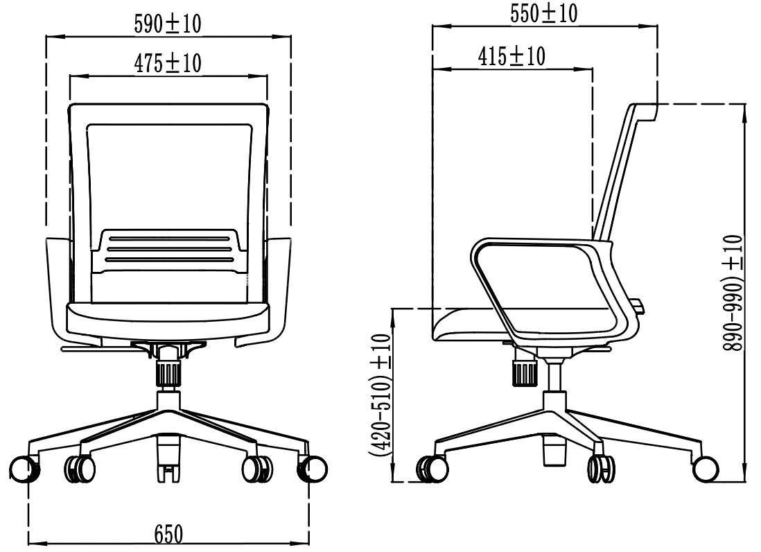 M4BS-Legg Staff Seat Fixed Handrail