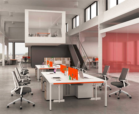 WD002- 2/4/6/8 O Shape Workstation辦公桌 - KLT Furniture