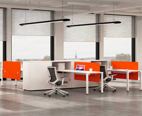 WD002- 2/4/6/8 O Shape Workstation辦公桌 - KLT Furniture