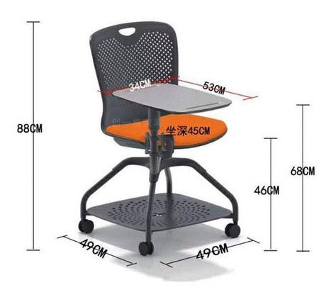 SC107 Medita classroom dedicated writing board chair and schoolbag seat