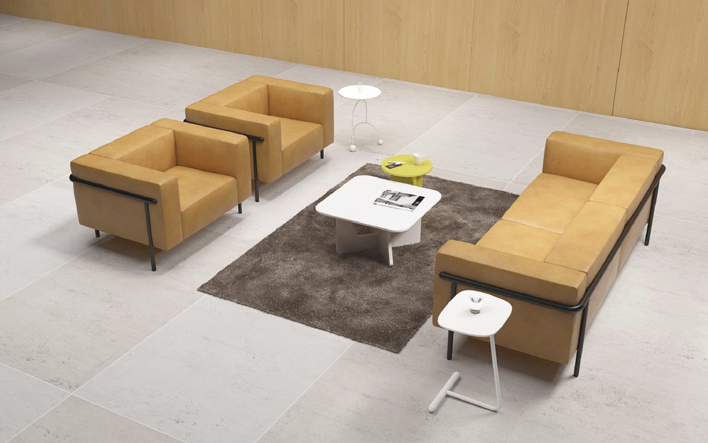 ST054-2 SQUARE Boucle Business Space Exclusive Sofa
