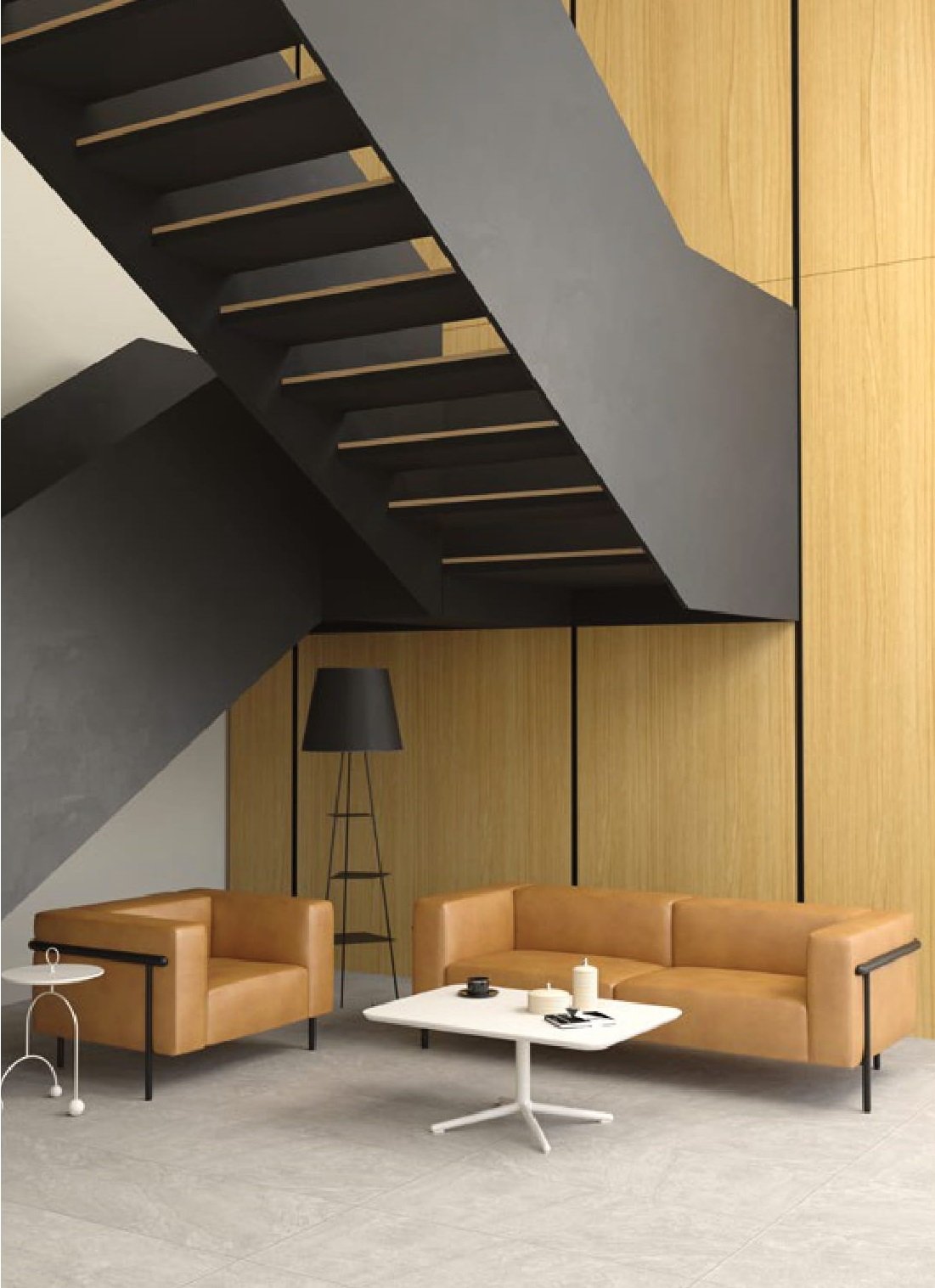 ST054-2 SQUARE Boucle Business Space Exclusive Sofa