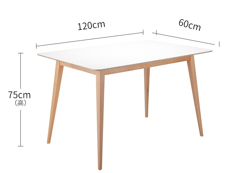 KPT-1 長方形餐桌 白色/黑色 - KLT Furniture
