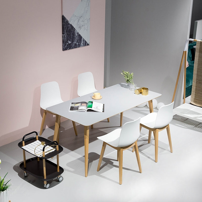 KPT-1 長方形餐桌 白色/黑色 - KLT Furniture