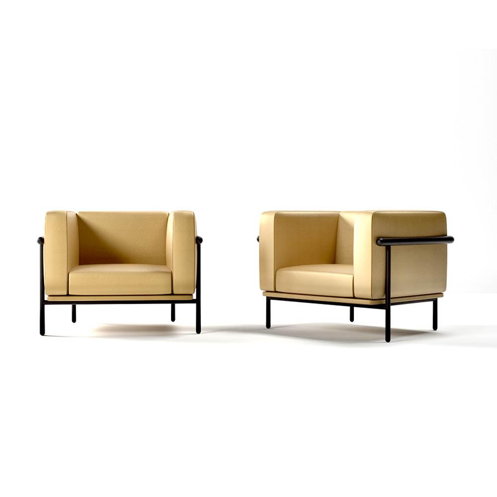 ST054-2 SQUARE Boucle Business Space Exclusive Sofa