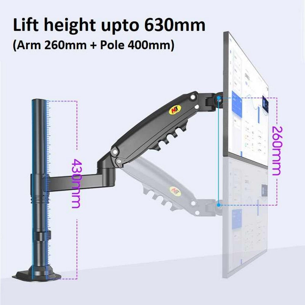H180 Dual Screen Desktop Mount Dual Screen Universal Raised Raised Rack