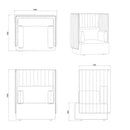 ST046 Laura fabric soundproof high back office sofa