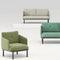 ST052 Silvio Two-seat simple office combed