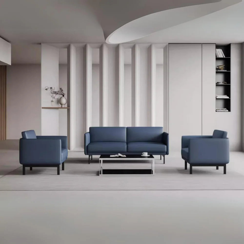 ST053 Tino three-seat leather office combing