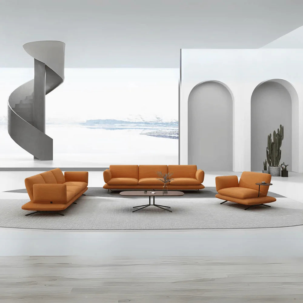 ST055 Serafino three-seat fabric office combing