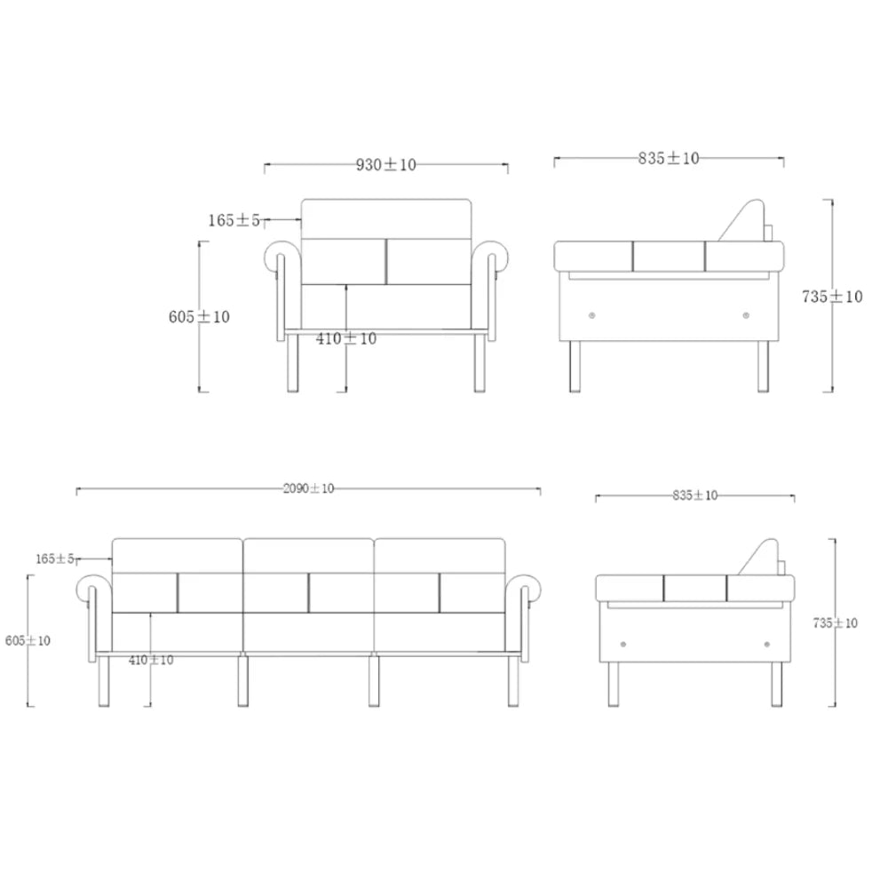 ST056 Teo 三座位經典商務皮革梳化