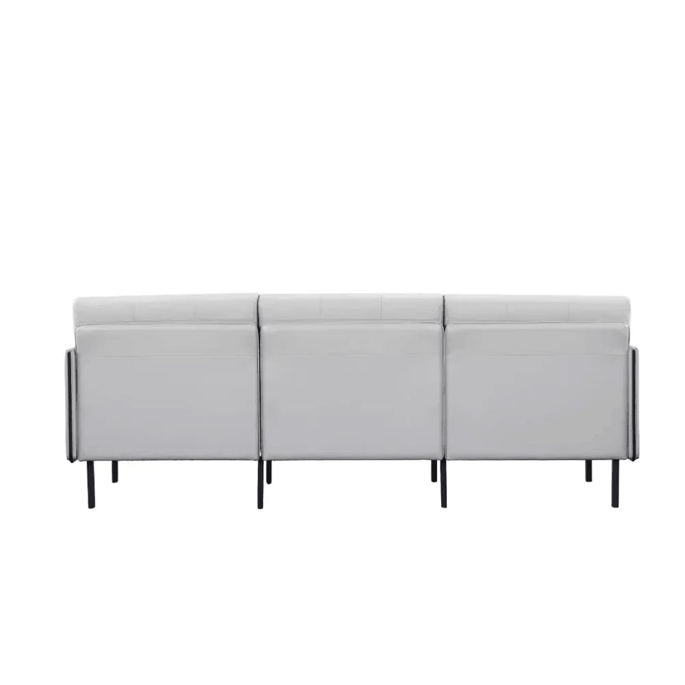 ST060 Enea Three-seat Business Reception Leather Combed