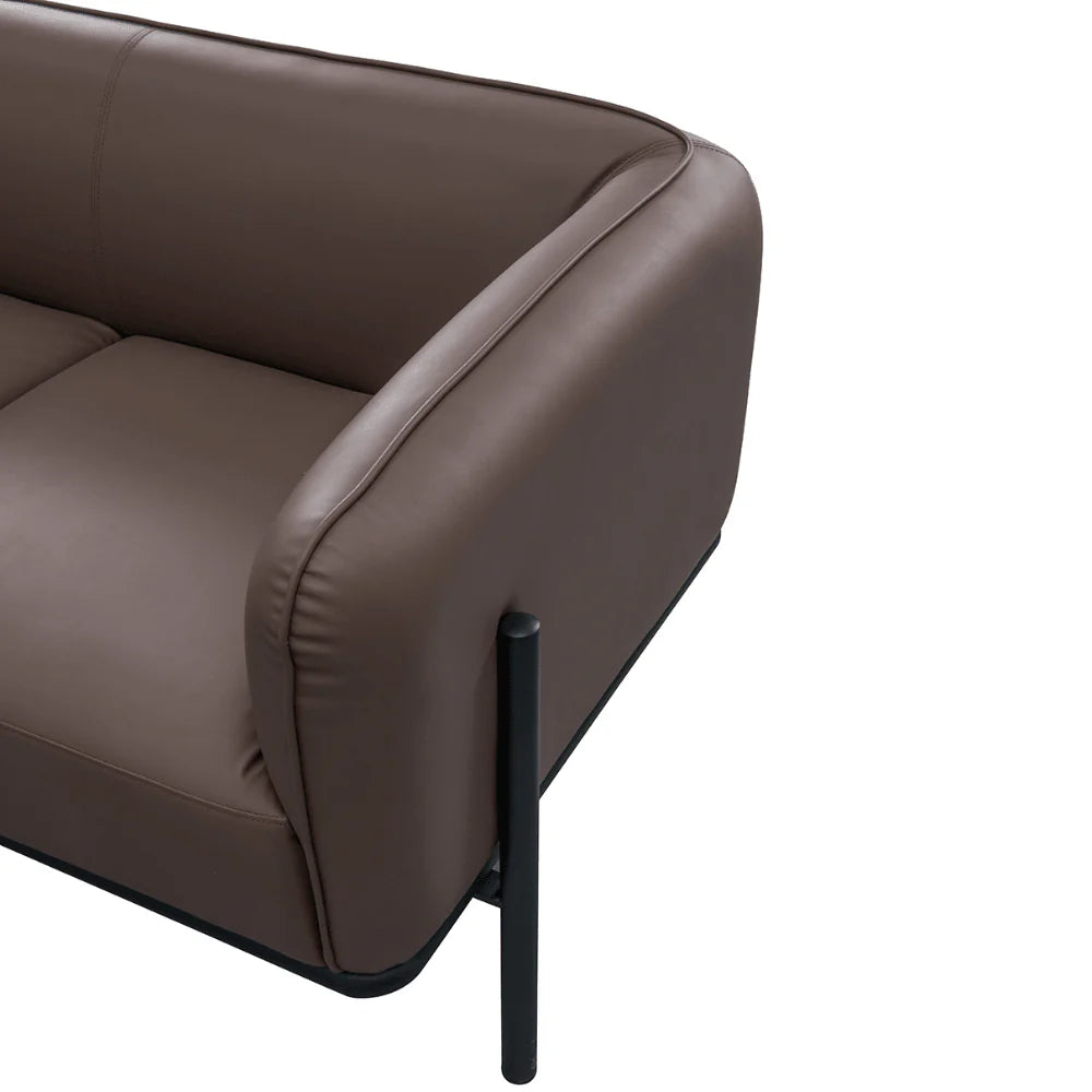 ST061 Remoo Three-seat office building casual leather combing