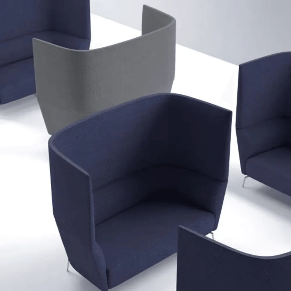 ST066 Leandro Three-seat high back soundproof screen combing