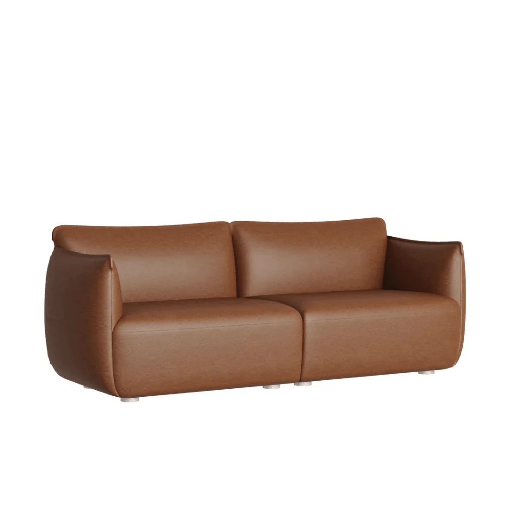 ST073 Tullio three-seat light luxury leather combing