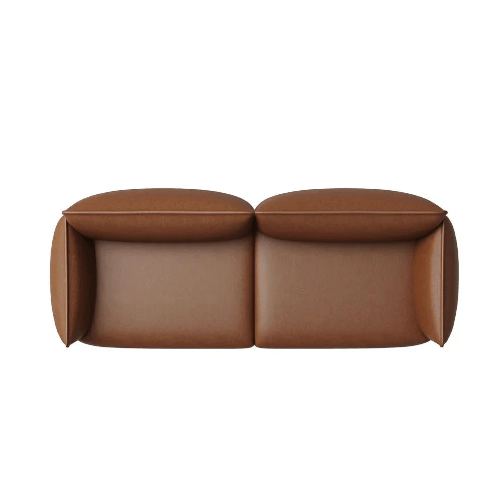 ST073 Tullio three-seat light luxury leather combing