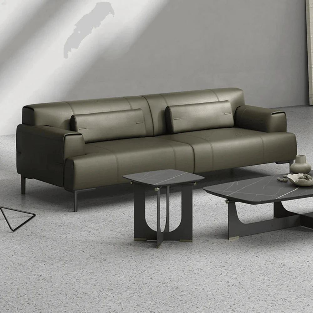 ST075 Aldo Three-seat reception leather office combing
