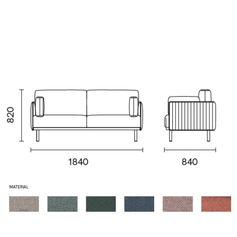 ST076 Piera three-seat business fabric combing