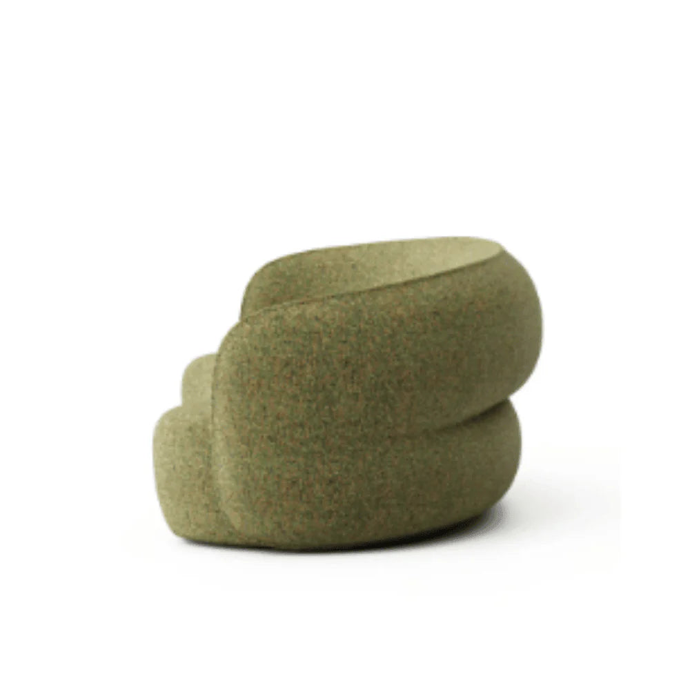 ST077 Loreda Three-seat curved fabric combing