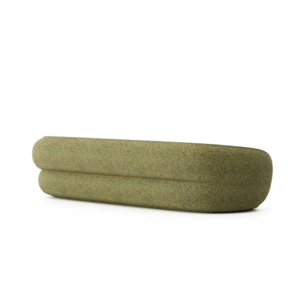 ST077 Loreda Three-seat curved fabric combing