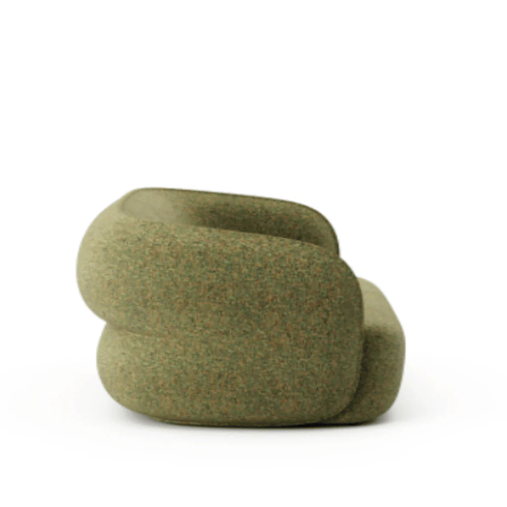 ST077 Loreda Three-seat curved fabric combing