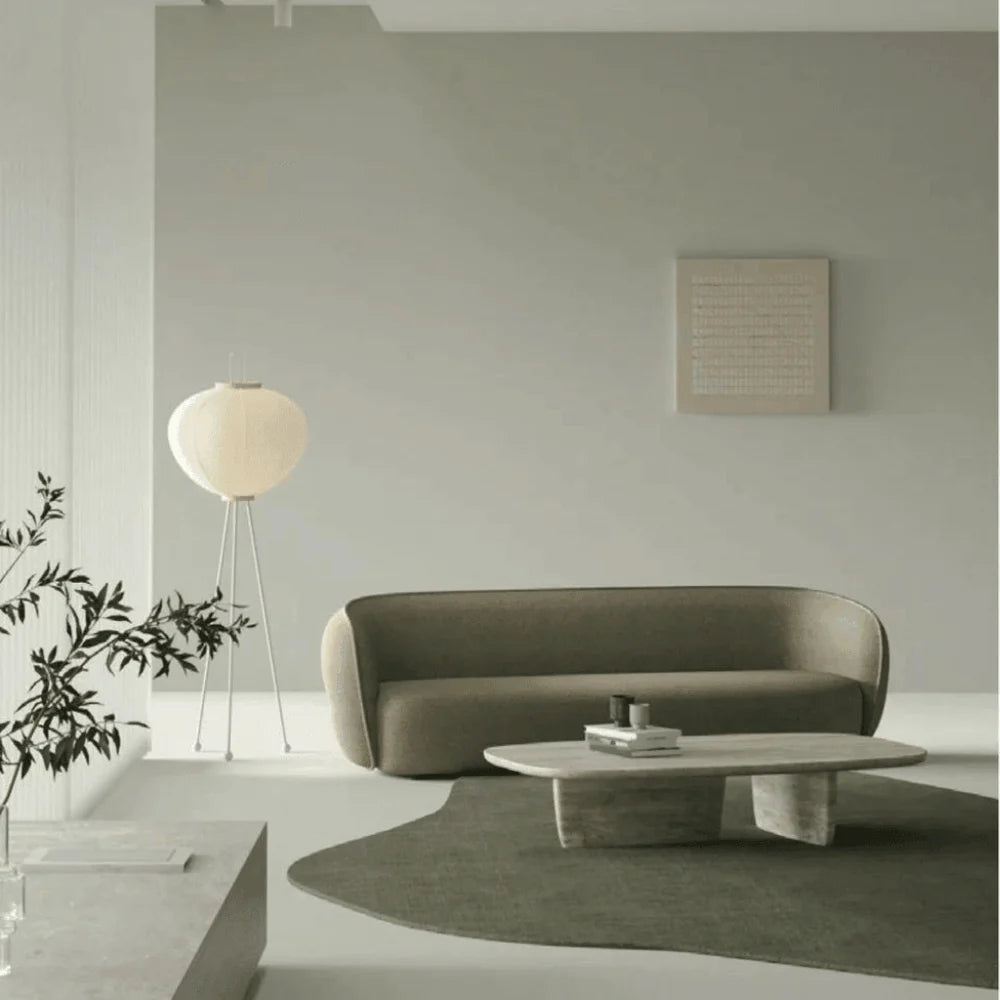 ST077 Loreda Three-seat curved fabric combing