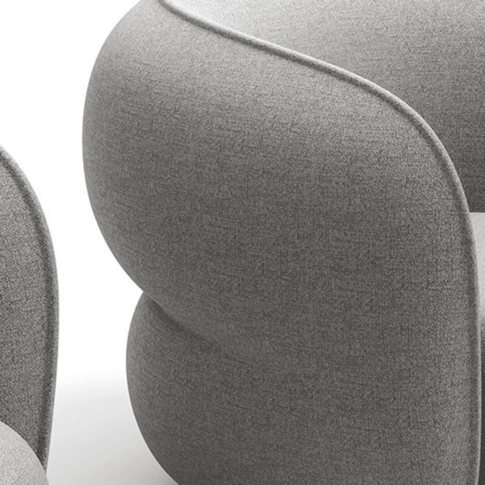 ST077 Loreda Three-seat curved fabric combing