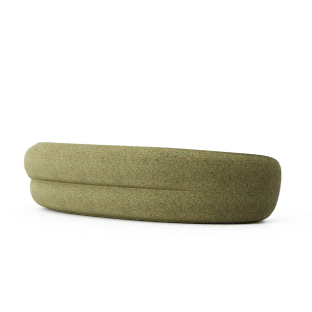 ST077 Loreda Three-seat curved fabric combing