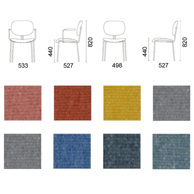 ST093B-Bella fabric armrest dining chair/customer chair