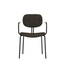 ST093B-Bella fabric armrest dining chair/customer chair