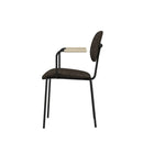 ST093B-Bella fabric armrest dining chair/customer chair