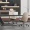 KH538-W Fregio High Back White Leather Executive Chair with Aluminum Legs