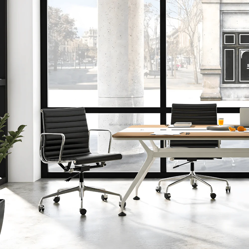 EC106-L EAMES Style Middle Back Office Leather Large Class Chair｜Ergonomic Executive Chair